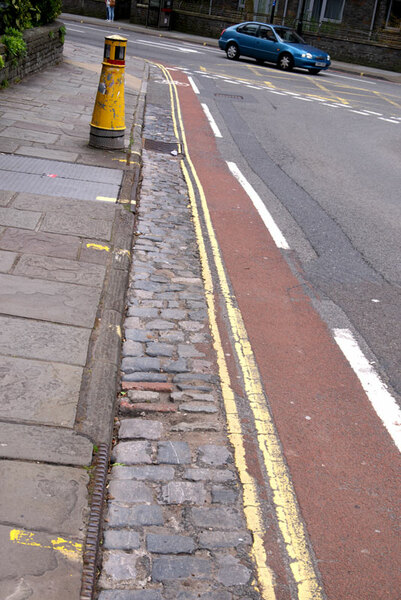 The photo for Unsuitable and Narrow Cyce Lane On Junction of Woodland Road And Park Row in Bristol.