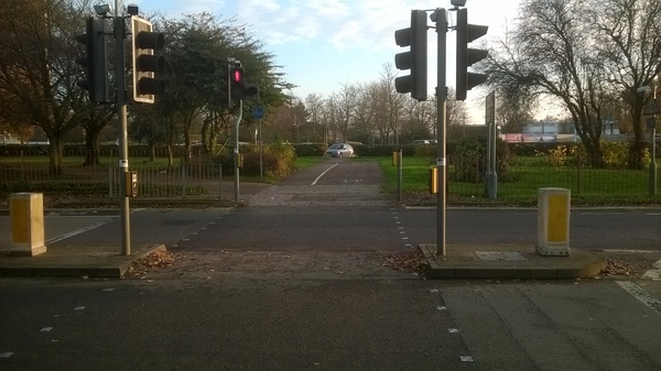 The photo for Queensway Hatfield - parallel cycle path.